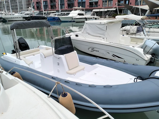 Private boat ready for a daily excursion